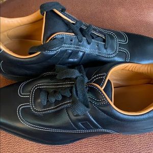 Hermes Black Leather Fashion Sneaker